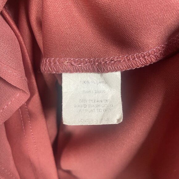 SHOW ME YOUR MUMU ADDY TIE DRESS SIZE L (MSRP:$148) PINK RUFFLE FIT FLARE BOHO - Picture 7 of 11